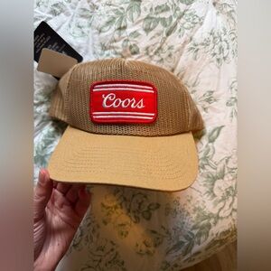 NWT Huckberry x Coor’s Mesh Trucker Hat in Tan